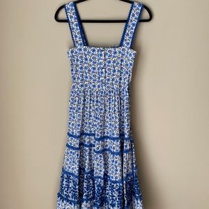 The Shirt by Rochelle Behrens blue and white dress